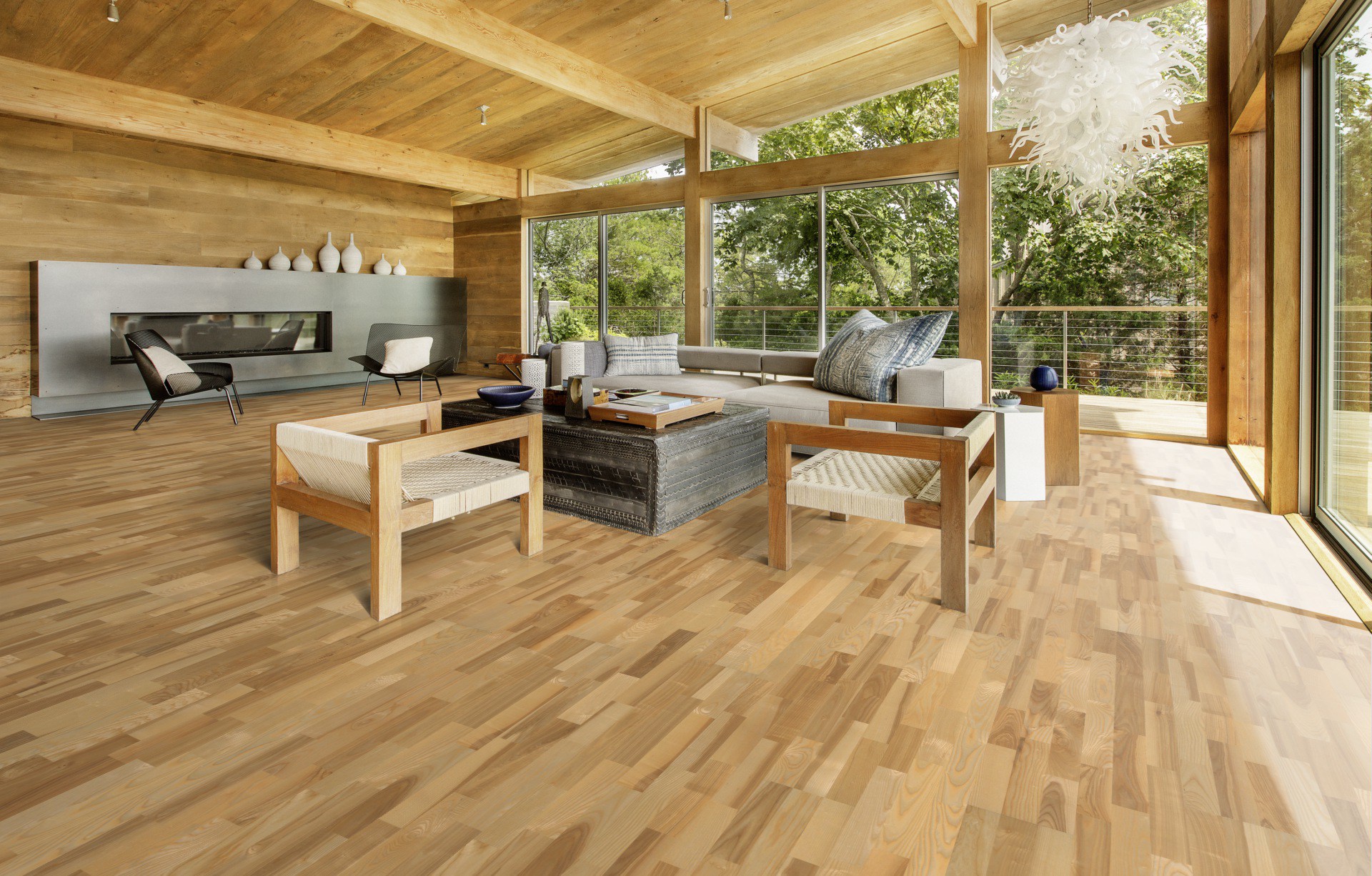 Паркетная доска Kahrs Трес Ясень Вайла Vaila 133NACAK50KW240 Variation 2423×200×13 фото в интерьере